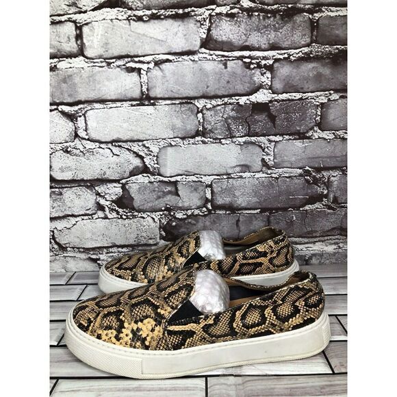 Aquatalia Leopard Print Leather Slip On Casual Sneaker Shoes Women Sz 8M US/39EU - Picture 7 of 16